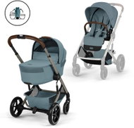 Cybex Balios S Lux TPE with Folding Carrycot Stormy Blue/light blue - Baby Buggy