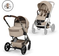 Cybex Balios S Lux TPE with Folding Carrycot Almond Beige - Baby Buggy