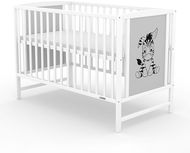 Cot New Baby Bea Zebra bílo-šedá - Dětská postýlka