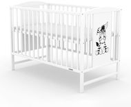 Cot New Baby Polly Zebra bílá - Dětská postýlka