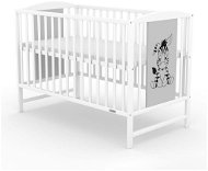 Cot New Baby Polly Zebra bílo-šedá - Dětská postýlka