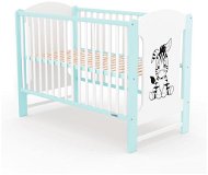 Detská postieľka New Baby Elsa Zebra bielo-mätová - Dětská postýlka