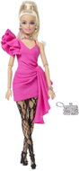 Barbie Deluxe Style Modelka v růžových šatech s volánem - Doll