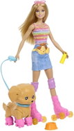Barbie Panenka s pejskem na bruslích blondýnka - Doll