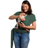 Boba Wrap Bio Elastický šátek z organické bavlny (do 15 kg) zelený - Baby carrier wrap