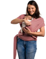 Boba Wrap Elastická šátek na nošení novorozenců (do 15 kg) špinavě růžový - Baby carrier wrap