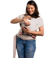 Boba Wrap Elastický šátek na nošení novorozenců (do 15 kg) bio béžový - Baby carrier wrap