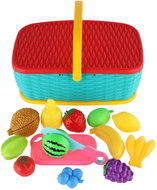 Teddies Picnic Basket with Fruit and Vegetables 15 pcs - Toy Kitchen Food