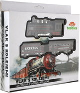 Teddies Train and 2 Carriages with Tracks - Train Set