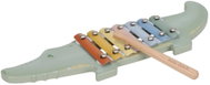 Little Dutch Safari Friends Wooden Crocodile Xylophone - Children’s Xylophone