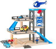 Woody Garáž s autíčky a heliportem - Rail Set Accessory