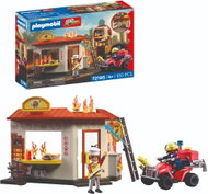 Playmobil 72195 Hasičská čtyřkolka u stánku - Figure and Accessory Set