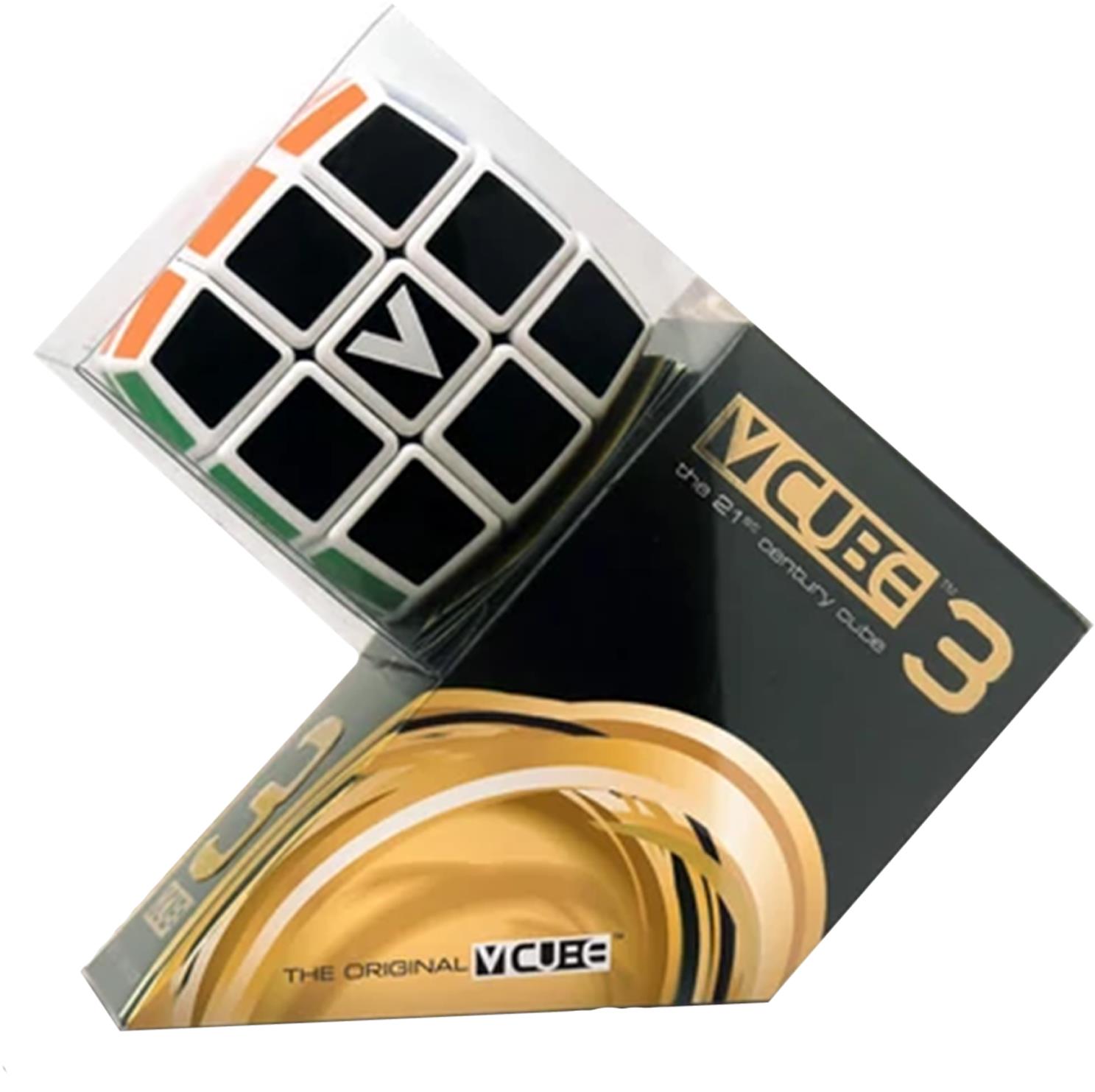 V-Cube 3×3 versenykocka-fehér alapszín, lekerekített forma (matrica nélküli)