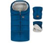 Petite&Mars Set zimní fusak Jibot 3v1 + rukavice na kočárek Jasie Ocean Blue - Stroller Footmuff