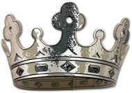 Liontouch Stříbrná koruna - Costume Accessory