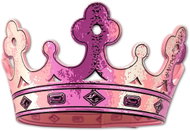 Liontouch Růžová princeznovská koruna - Costume Accessory