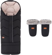 PETITE&MARS Hygge 4v1 Forever Black + Rukávník Fjora Forever Black - Stroller Footmuff