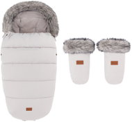 PETITE&MARS Set zimní fusak Comfy 4v1 + rukavice na kočárek Fjora Champagne Shower - Stroller Footmuff