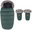 Winter footmuff set + Fjora Veritable Khaki pushchair gloves