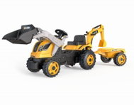 Smoby Builder Max Pedal Tractor with Excavator and Trailer - Pedal Tractor 
