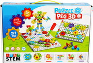Sparkys Kreativní 3D stavebnice s nářadím Puzzle Peg 277 dílků - 3D Puzzle