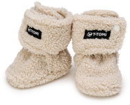 T-TOMI Teddy Cream (3–6 months) Warm - Baby Booties