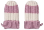 Lodger Rukavice Stripe Merino Mauve vel. 0 - 12 měsíců - Baby Gloves