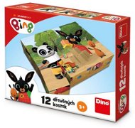Drevené kocky Dino Bing - Dřevěné kostky