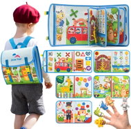 Dvěděti Senzorická busy kniha Batoh - Cloth Book