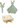 Gift Set with Bunny Rattle Green