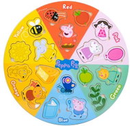Peppa Pig Barevné vkládací puzzle s tvary - Wooden Puzzle