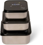 Lemon set of 3 stackable stainless steel boxes, Gaming - Food Container Set