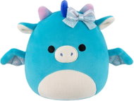 Squishmallows Drak se stříbrnou mašlí, Tatiana, 13 cm - Soft Toy