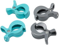 Fillikid Pram clips 4 pieces grey/mint - Pram Pegs