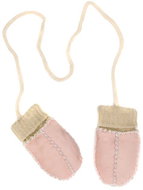 Fillikid Dětské zimní rukavice z jehněčí kožešiny pink vel. 12-24 měsíců - Baby Gloves