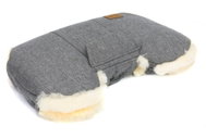 Fillikid Nyby lambskin hand warmer in melange grey - Stroller Hand Muff