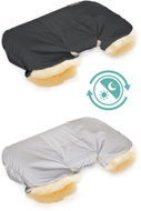 Fillikid Nyby Reflect lambskin hand warmer black - Stroller Hand Muff