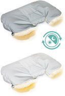 Fillikid Nyby Reflect lambskin hand warmer silver - Stroller Hand Muff