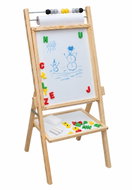 Otočná magnetická tabule z přírodního dřeva s rolí papíru a počítadlem - Magnetic Board