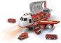 Spielzeug-Garage Feuerlöschflugzeug mit Frachtraum mit Autos Maßstab 1:64 - Garáž pro děti