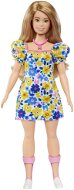 Barbie Modelka – Šaty s modrými a žltými kvetinami - Bábika