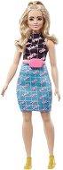 Barbie Modell - Schwarzes und blaues Kleid mit Gürteltasche - Puppe