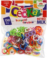 Teddies Céčka farebné 150 ks retro mix - Kreatívna hračka