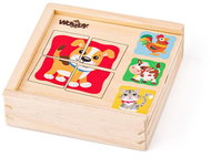 Woody Minipuzzle Állatkák, dobozban - Mesekocka
