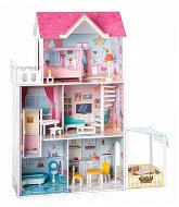 Woody Růžový domeček s výtahem  "Malibu" new - Domeček pro panenky