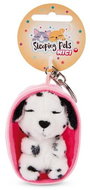 NICI Sleeping dog Dalmatian and basket light pink - Keychain
