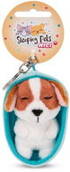 NICI Sleeping dog Cocker Spaniel and basket light blue - Keychain