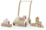 Label Label Dětský vozíček s kostkami růžový - Wooden Blocks