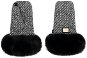 Kesztyű babakocsihoz Bjällra of Sweden Kesztyű Black Tweed Premium Collection - Rukavice na kočárek