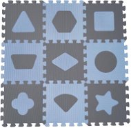 BabyDan Hracia podložka Blue s geometrickými tvarmi - Penové puzzle